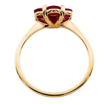 9ct gold Ruby Cluster Ring size S